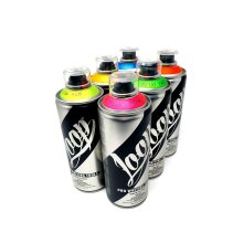 Loop Cans 6x400ml Fluo Set + Ersatzspr&uuml;hk&ouml;pfe