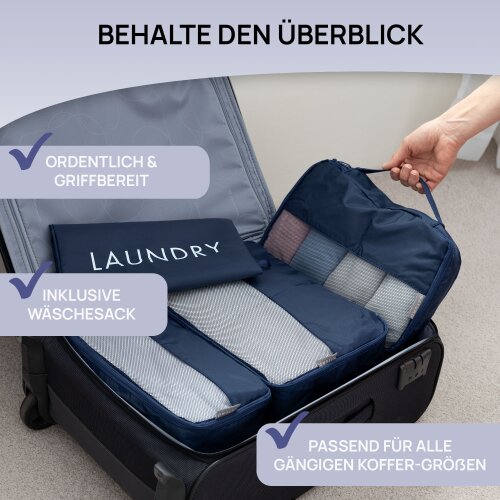 Voiakiu Gepäck-Organizer-Taschen-Set - Koffer-Gepäck-Organizer-Tasche mit  Schnalle für unterwegs